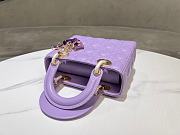 Bagsaaa Small Lady Dior Bag Lilac Purple Cannage Lambskin M0531 - 20 x 17 x 8 cm - 4