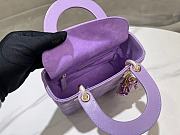 Bagsaaa Small Lady Dior Bag Lilac Purple Cannage Lambskin M0531 - 20 x 17 x 8 cm - 2