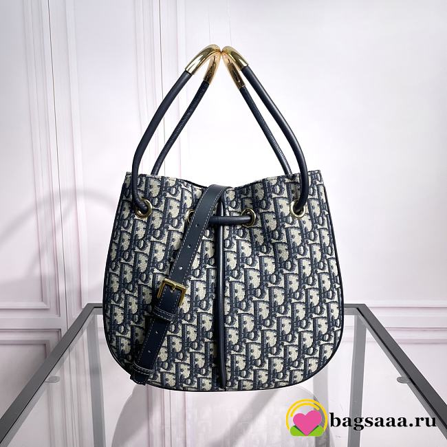 Bagsaaa Medium Dior Nolita Bag Blue Dior Oblique Jacquard - 27 x 25 x 5 cm - 1