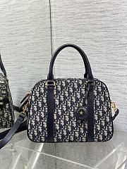 Bagsaaa Dior Large D-Vibe Bowling Bag Blue Dior Oblique Jacquard - 31 x 22.5 x 11.5 cm - 1