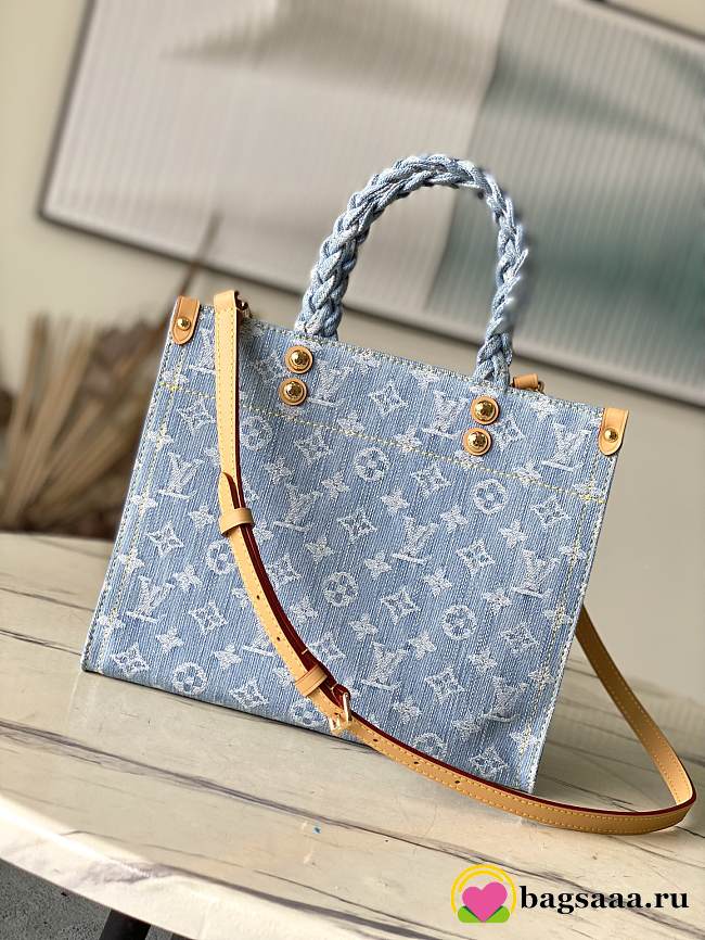 Bagsaaa Louis Vuitton M24897 Let Go PM Bag Sky Blue Denim - 28 x 23 x 10.5 cm - 1