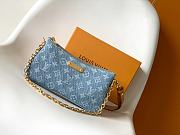 Bagsaaa Louis Vuitton M83532 Liv Pochette Bag Sky Blue - 24.5 x 13.5 x 6.5 cm - 1