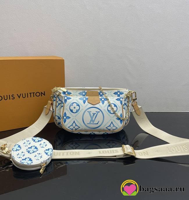 Bagsaaa Louis Vuitton M25374 Multi Pochette Accessoires Bag Lagoon Blue - 24 x 13.5 x 4 cm - 1