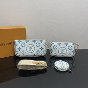 Bagsaaa Louis Vuitton M25374 Multi Pochette Accessoires Bag Lagoon Blue - 24 x 13.5 x 4 cm - 4