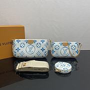 Bagsaaa Louis Vuitton M25374 Multi Pochette Accessoires Bag Lagoon Blue - 24 x 13.5 x 4 cm - 3