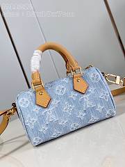 Bagsaaa Louis Vuitton M11212 Nano Speedy Bag Sky Blue - 16 x 10 x 7.5 cm - 3