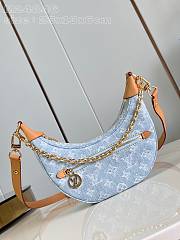 Bagsaaa Louis Vuitton M24846 Loop Bag Sky Blue Denim - 23 x 13 x 6 cm - 1