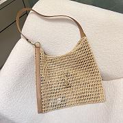 Bagsaaa YSL Oxalis In Raffia Crochet And Leather 773984 Vintage Brown - 38 X 46 X 2.5 CM - 1