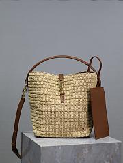 Bagsaaa YSL Le 37 In Woven Raffia And Vegetable-Tanned Leather 773991 - 20 X 25 X 16 CM - 1