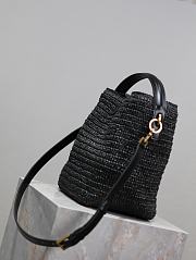 Bagsaaa YSL Le 37 In Woven Raffia And Vegetable-Tanned Leather 773991 Black - 20 X 25 X 16 CM - 5