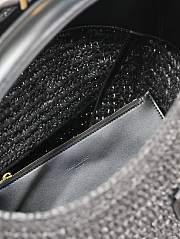 Bagsaaa YSL Le 37 In Woven Raffia And Vegetable-Tanned Leather 773991 Black - 20 X 25 X 16 CM - 4