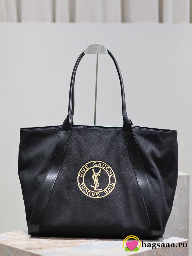 Bagsaaa YSL Rive Gauche Tote Bag In Canvas 780096 Black - 40–60 X 30 X 20 CM - 1