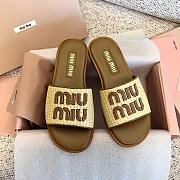 Bagsaaa Miumiu Brown Slippers - 1