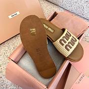 Bagsaaa Miumiu Brown Slippers - 2