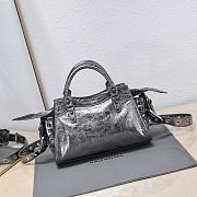 Bagsaaa Balenciaga Neo Cagole XS Handbag In Silver Metallized - 26*12*18cm - 4