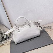 Bagsaaa Balenciaga Neo Cagole XS Handbag In White Arena Lambskin - 26*12*18cm - 3