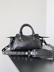 Bagsaaa Balenciaga Neo Cagole XS Handbag In Black Arena Lambskin - 26*12*18cm - 5