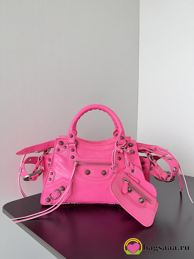 Bagsaaa Balenciaga Neo Cagole XS Handbag In Pink - 26*12*18cm - 1