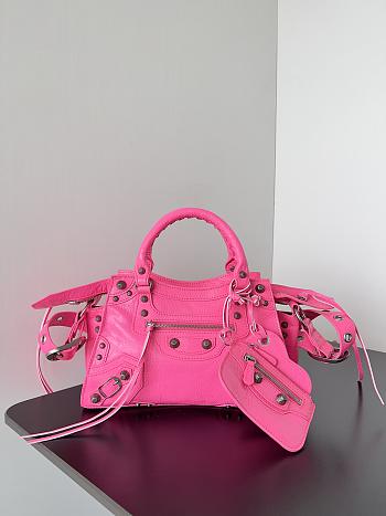 Bagsaaa Balenciaga Neo Cagole XS Handbag In Pink - 26*12*18cm