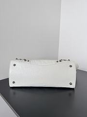 Bagsaaa Balenciaga Neo Cagole City Small Handbag In White Arena Lambskin - 33x21x14 cm - 3