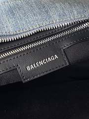 Bagsaaa Balenciaga Neo Cagole City Handbag In Blue Washed Denim - 39*17*24cm - 2