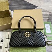 Bagsaaa Gucci Marmont Medium Top Handle Bag 795218 Black - 35.5x16.5x7cm - 1