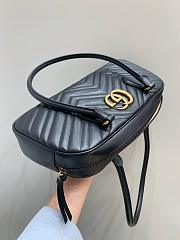 Bagsaaa Gucci Marmont Medium Top Handle Bag 795218 Black - 35.5x16.5x7cm - 2