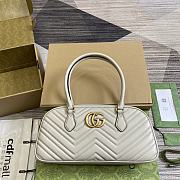 Bagsaaa Gucci Marmont Medium Top Handle Bag 795218 Light Grey - 35.5x16.5x7cm - 1