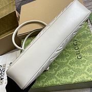 Bagsaaa Gucci Marmont Medium Top Handle Bag 795218 Light Grey - 35.5x16.5x7cm - 3