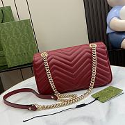 Bagsaaa Gucci Marmont Mini Bag 474575 Red - 20 x 13 x 6 cm - 2