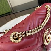 Bagsaaa Gucci Marmont Mini Bag 474575 Red - 20 x 13 x 6 cm - 4