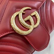 Bagsaaa Gucci Marmont Mini Bag 474575 Red - 20 x 13 x 6 cm - 5