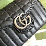 Bagsaaa Gucci Marmont Mini Bag 474575 Black & Silver - 20 x 13 x 6 cm - 5