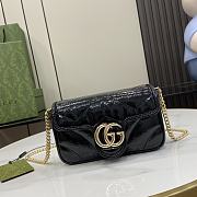 Bagsaaa Gucci GG Marmont Super Mini Bag 476433 Black - 16x10x4 ccm - 1