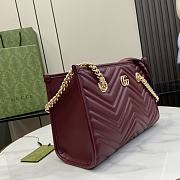 Bagsaaa Gucci GG Marmont Small Tote 779727 Red - 26.5 x 18.5 x 12.5 cm - 4