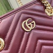 Bagsaaa Gucci GG Marmont Small Tote 779727 Red - 26.5 x 18.5 x 12.5 cm - 3