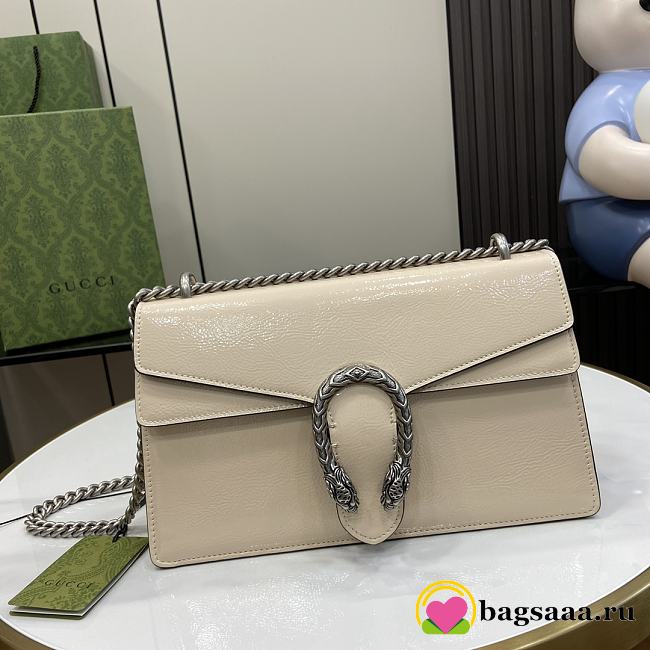 Bagsaaa Gucci Dionysus Small Shoulder Bag White Patent 795005 - 28 x 16 x 10.5cm - 1