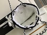 Bagsaaa Chanel Shopping Bag AS4856 White Sequins & Black Metal - 39 × 30 × 2 cm - 4