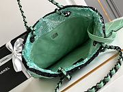 Bagsaaa Chanel Shopping Bag AS4856 Green Sequins & Black Metal - 39 × 30 × 2 cm - 3