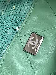 Bagsaaa Chanel Shopping Bag AS4856 Green Sequins & Black Metal - 39 × 30 × 2 cm - 5