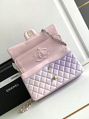 Bagsaaa Chanel Classic Handbag A01112 Ombre Purple & Pink - 15.5 × 25.5 × 6.5 cm - 4