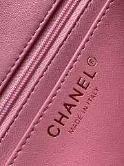 Bagsaaa Chanel Mini Classic Handbag Pink Cotton & Wool Tweed A69900 - 12 × 20 × 6 cm - 3