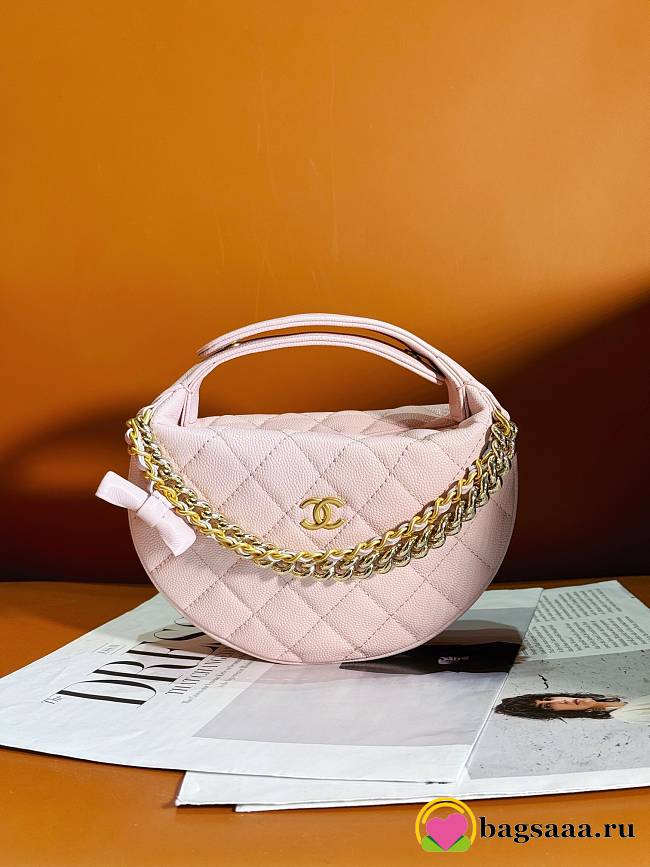 Bagsaaa Chanel Pouch Grained Calfskin Pink AP3943 - 17 × 18 × 7 cm - 1