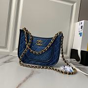 Bagsaaa Chanel Hobo Handbag Blue Denim AS4666 - 20 × 24 × 6 cm - 1