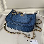 Bagsaaa Chanel Hobo Handbag Blue Denim AS4666 - 20 × 24 × 6 cm - 3