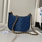 Bagsaaa Chanel Hobo Handbag Blue Denim AS4666 - 20 × 24 × 6 cm - 2