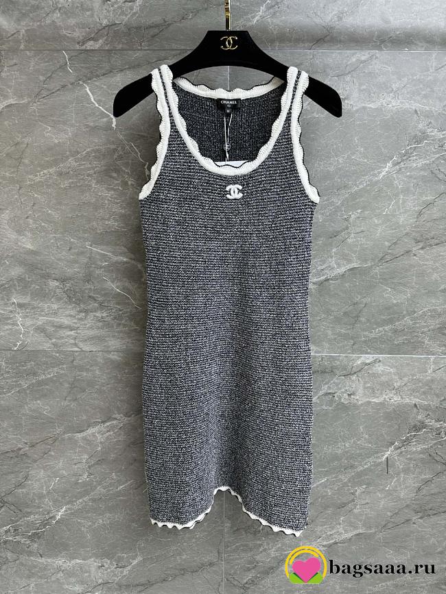 Bagsaaa Chanel Gray Dress 2024 - 1