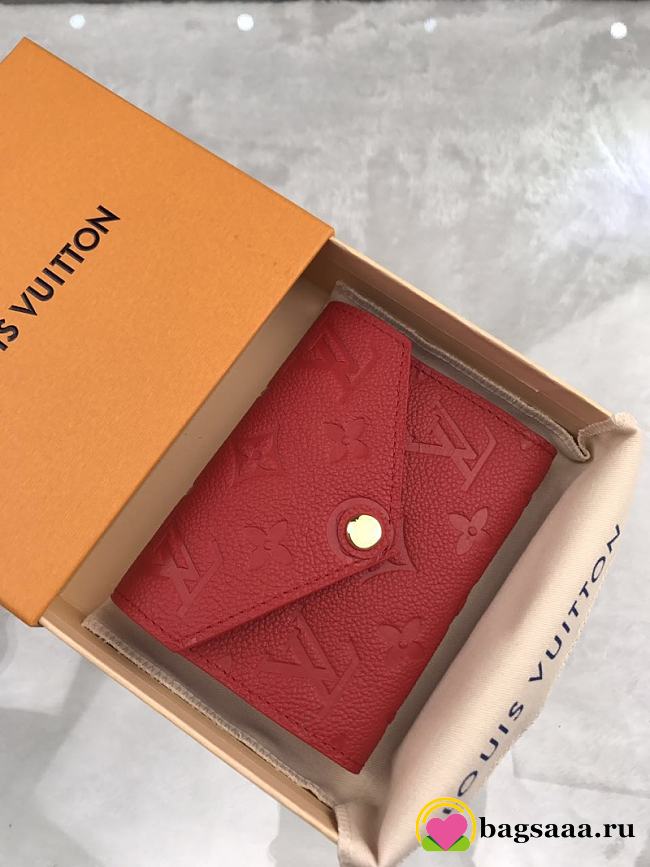 Bagsaaa Louis Vuitton Victorine Wallet M64061 Red - 12.0 x 9.5 x 1.5 cm - 1