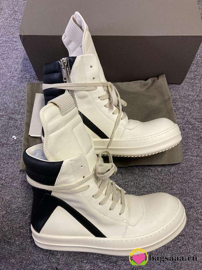 Bagsaaa Rick Owens Geobasket Sneakers White - 1