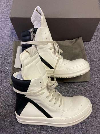 Bagsaaa Rick Owens Geobasket Sneakers White